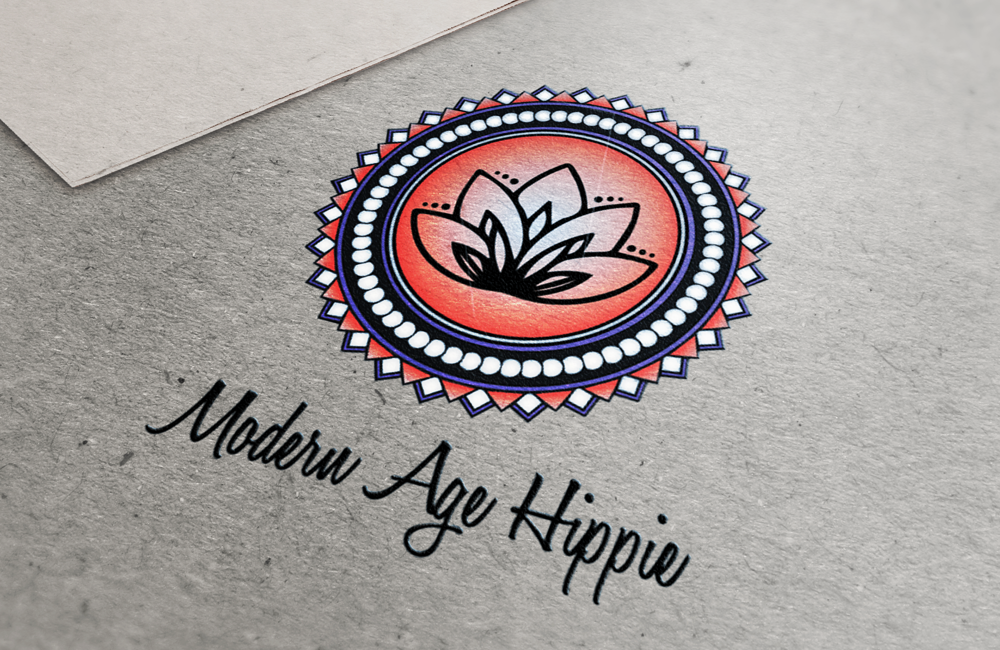 Modern Age Hippie logo design