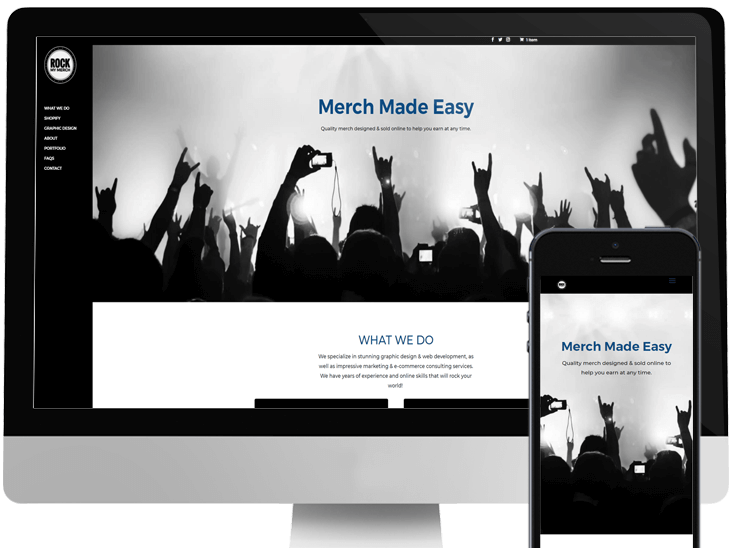 Website Design for Rock My Merch