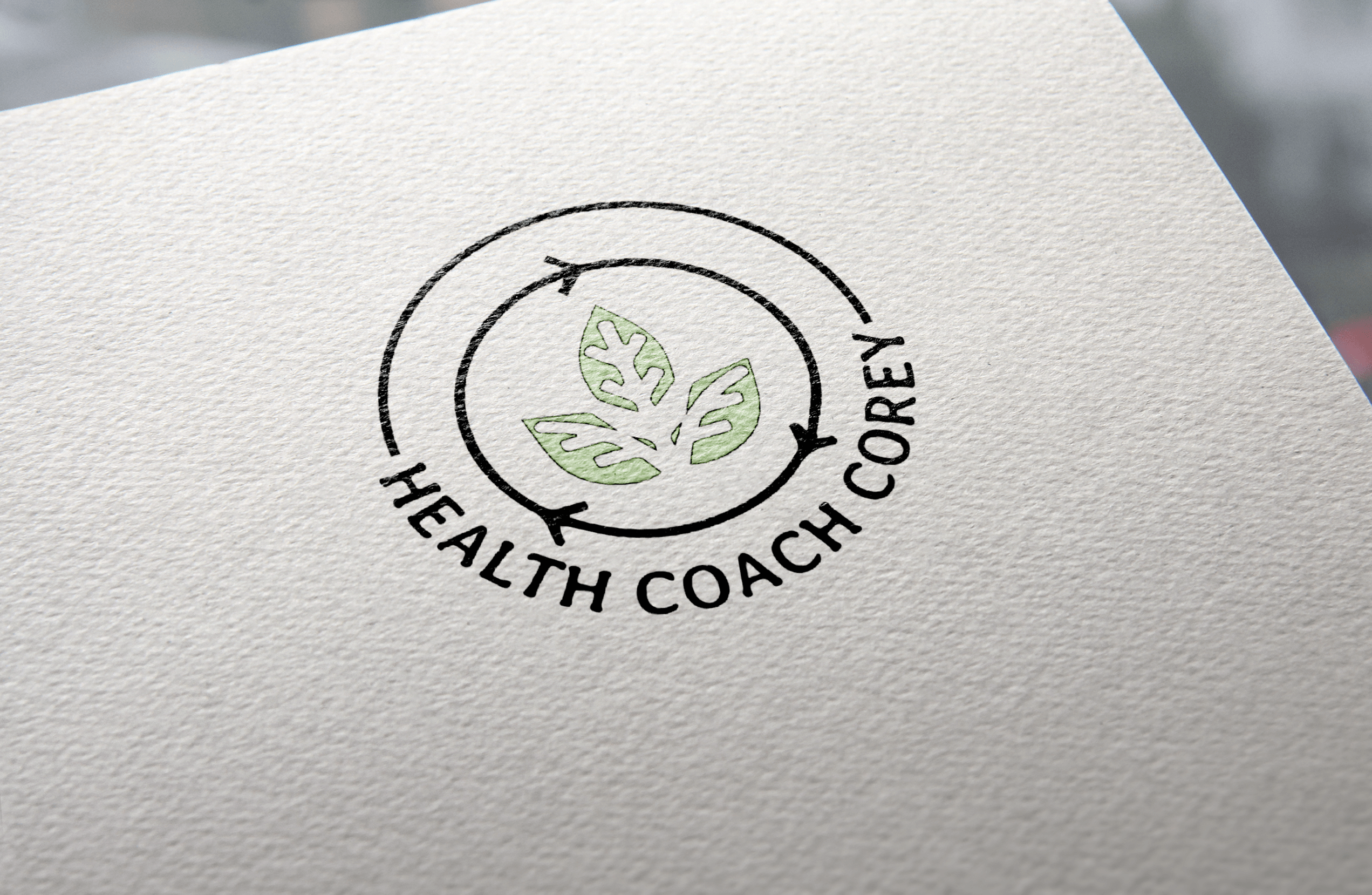 Health Coach Corey Logo mockup